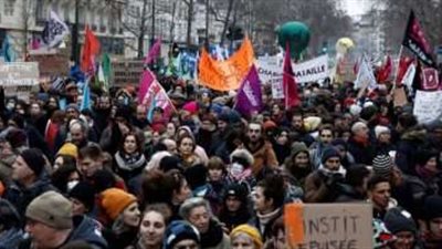 مسيرات فرنسية حاشدة تطالب بإلغاء تعديل قانون العمل