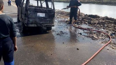 الحماية المدنية تسيطر على حريق بسيارة سوزوكي بالإسماعيلية