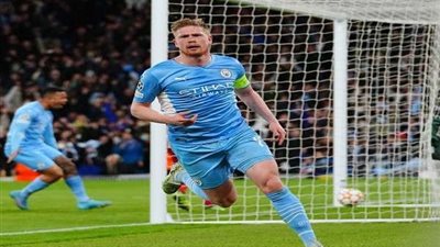 دي بروين يسجل الهدف الأول لـ السيتي في شباك أرسنال