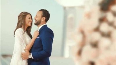 شاهد.. الصورة الأولى من حفل زفاف هنادي مهنا وأحمد خالد صالح