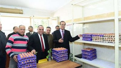 رئيس جامعة سوهاج يتابع طرح منتجات كلية الزراعة بمنفذ البيع