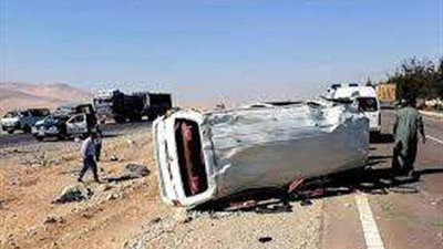 مصرع وإصابة 14 شخصًا في حادث مروري ببني سويف