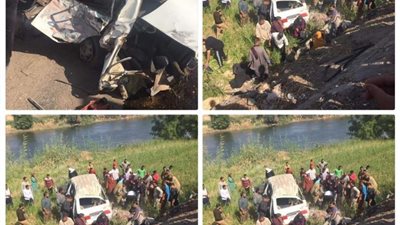 بالصور.. مصرع  وإصابة 16 شخصاً في حادث تصادم 4 سيارات بطريق أسيوط القاهرة الزراعي