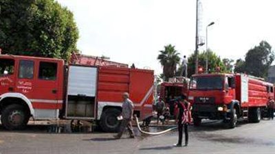 الحماية المدنية تسيطر علي حريق  بنادى المنتزة بالإسماعيلية