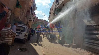 لليوم الثانى .. تطهير شوراع قرية نجريج مسقط رأس اللاعب «محمد صلاح»