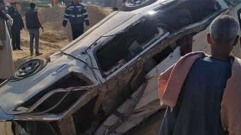 حادث انقلاب ميكروباص