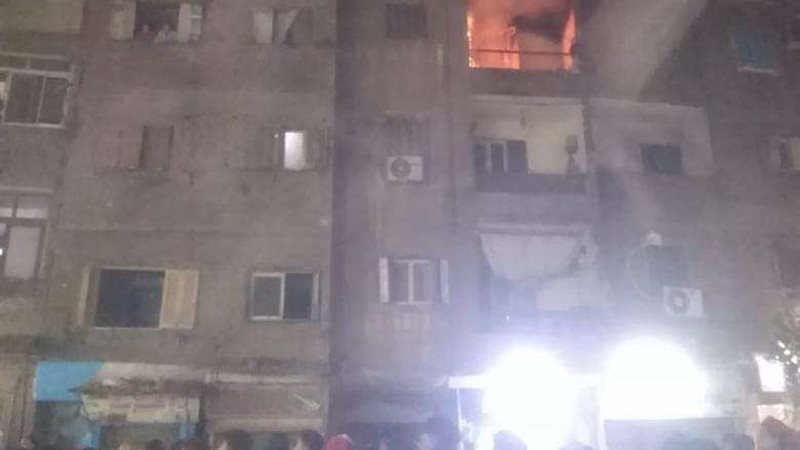 حريق عقار عين شمس