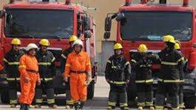 الحماية المدنية تسيطر على حريق ببنك التنمية الزراعية بالدقي