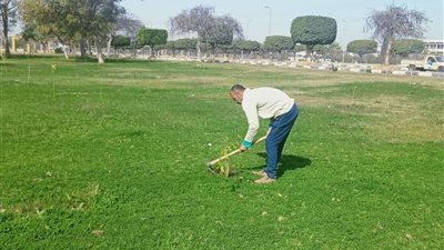 محافظ الإسماعيلية يوجة بتطوير الحدائق المفتوحة والمسطحات الخضراء