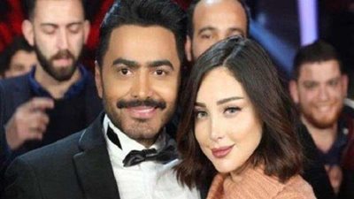 حفل غنائي يشهد صلح تامر حسني على زوجته بسمة بوسيل