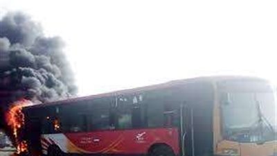 السيطرة على حريق بأتوبيس نقل عام بالغربية