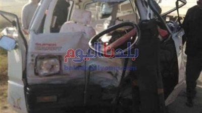 إصابة 8 أشخاص من بينهم طالبات في حادث تصادم ببسيون