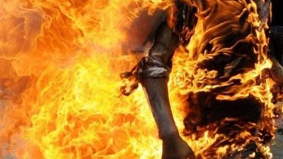 حريق هائل بأحد العقارات في المرج