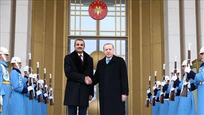 أردوغان يستقبل تميم في تركيا