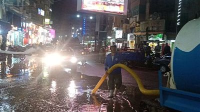 مياه المنوفية تتعامل مع تجمعات مياه الأمطار بالمحافظة