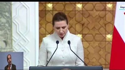 رئيسة وزراء الدنمارك تعرب عن سعادتها وتواجدها بمصر