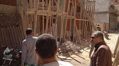 إزالة 6 حالات تعد على الأراضي الزراعية بقري المنيا