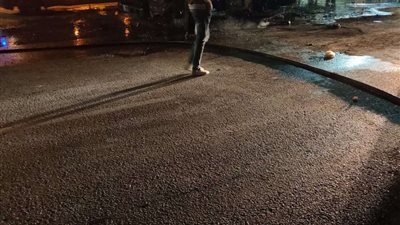 السيطرة على حريق سيارة نقل جامبو محملة بالمراتب بالإسماعيلية