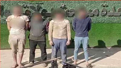 ضبط 4 أشخاص حال قيامهم بالتنقيب عن الآثار بحلوان