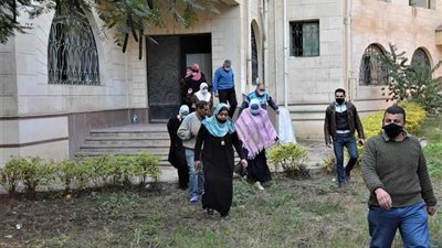 تجربة عملية لإخلاء العاملين بالشباب والرياضة والتضامن الاجتماعي بالغربية