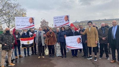 بالصور.. الجالية المصرية في هولندا ترحب بالرئيس في للعاصمة الفرنسية