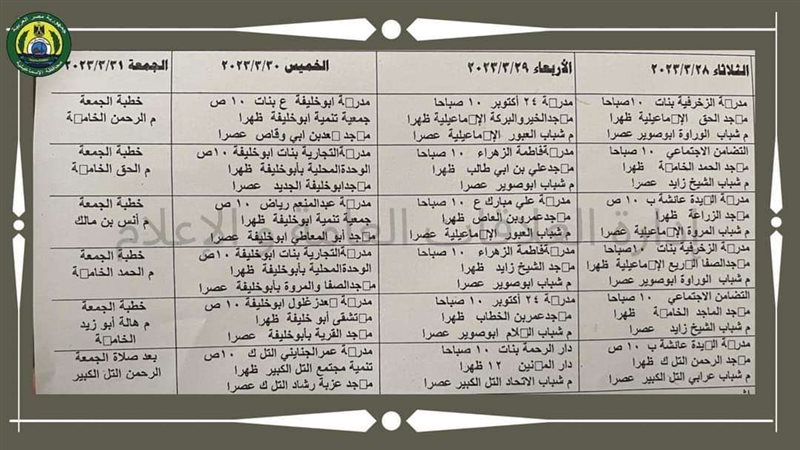 عمل القافلة الدعوية