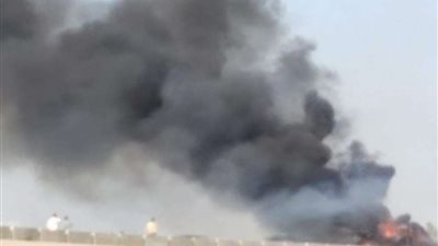 السيطرة على حريق شب في سيارة نقل على الطريق الحر شبرا – بنها