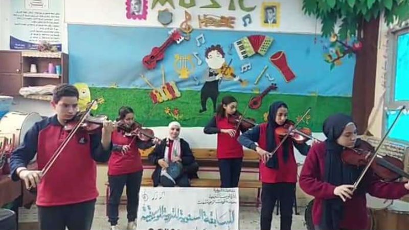 الطلاب أثناء المسابقة