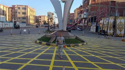 تخطيط شارع بور سعيد وميدان المستشفى بالشهداء لتنظيم حركة المرور