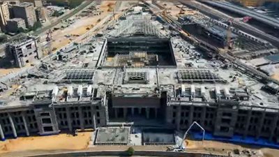 النقل تنشر فيديو  لآخر الأعمال بمحطة قطارات الصعيد بالجيزة