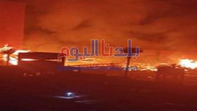 عاجـــــــــل.. حريق ضخم في شبرا الخيمة