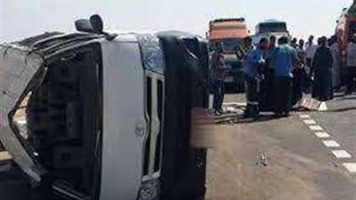 إصابة 15 شخصًا في حادث مروري بطريق بلبيس السلام