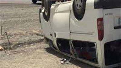 إصابة 17 شخص إثر حادث إنقلاب ميكروباص بالمنيا