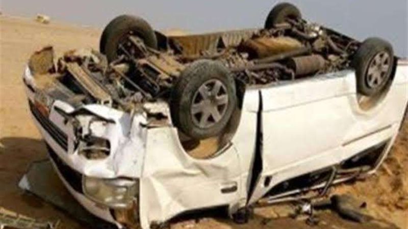 حادث إنقلاب ميكروباص