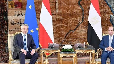 الرئيس السيسي يستقبل  مستشار النمسا 