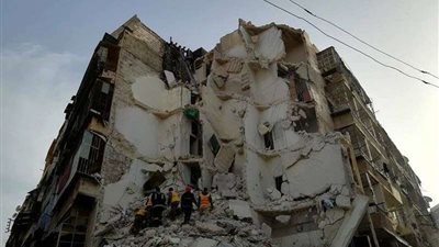 سقوط أجزاء من مبنى سكني بالدقهلية نتيجة إنفجار غاز