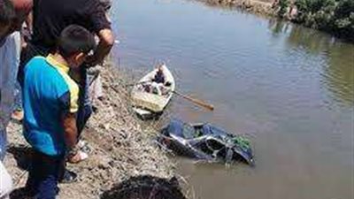 مصرع شخصين إثر إنقلاب سيارة بترعة في كفر الشيخ