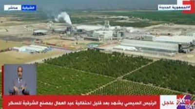 بث مباشر|الرئيس السيسى يشهد احتفالية عيد العمال من مصنع السكر فى الشرقية
