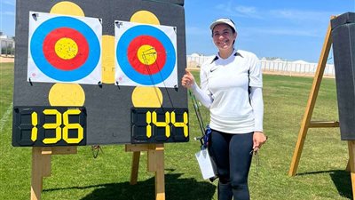 رقم جديد لنانسي الجبيلي في البطولة العربية للقوس والسهم