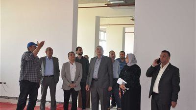 رئيس جامعة كفر الشيخ يتفقد أعمال إنشاءات مبنى العيادات الخارجية والتعليم الطبي