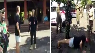 شاهد.. الشرطة تلجأ لعقاب غريب لمن لا يرتدي الكمامة