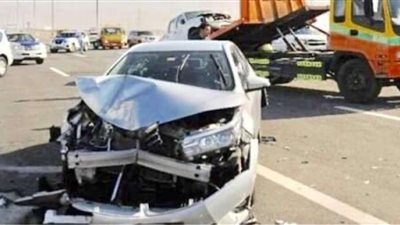 إصابة 4 أشخاص إثر حادث تصادم ببني سويف