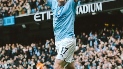 رقم مميز ينتظر دي بروين في مباراته الـ 350 مع مانشستر سيتي