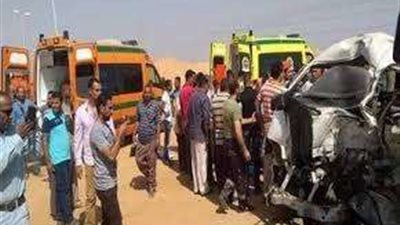 مصرع شخصين إثر حادث مروري في المدينة الصناعية بالفيوم