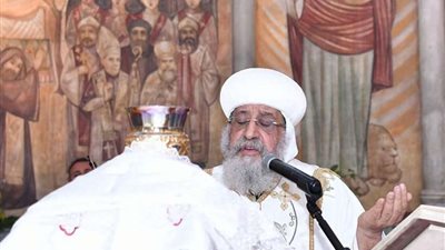 البابا تواضروس يصلي قداس عيد مارمرقس في مزاره بالكاتدرائية