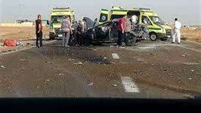 مصرع وإصابة 6 أشخاص في حادث انقلاب سيارة بقنا