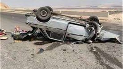 إصابة شخصين في حادث انقلاب سيارة ببني سويف