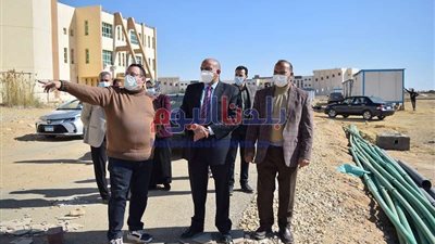 رئيس جامعة بني سويف يتفقد الأعمال الإنشائية بالجامعة الأهلية
