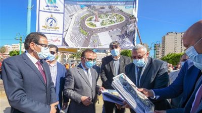 محافظ الإسكندرية يطلق إشارة البدء لتنفيذ مشروع تطوير ميدان محطة مصر.. صور