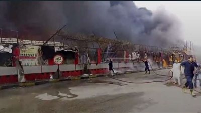 محافظ بنى سويف يحيل واقعة حريق معرض شباب مصر  للنيابة لمعرفة ملابسات الحادث